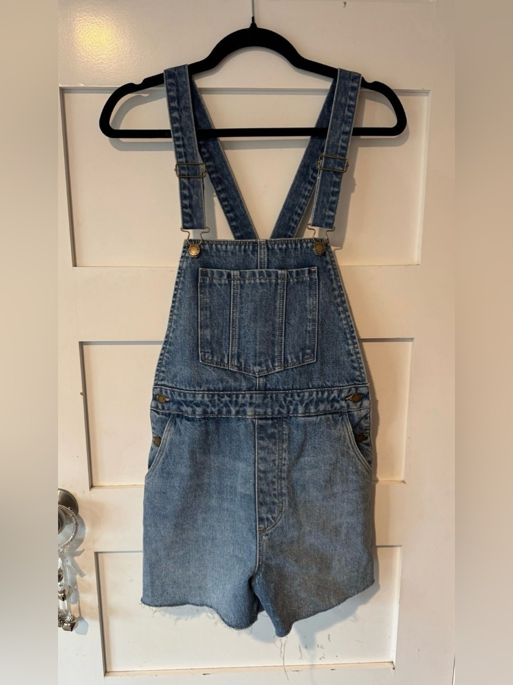 New! ROLLA'S Blue Mirange Cut Oft Denim Short Overalls Romper Shortalls💙 size 26 - Picture 4 of 8